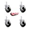 Service Caster 4 Inch Phenolic Wheel Swivel 3/4 Inch Square Stem Caster Set with Brake SCC SCC-SQ20S414-PHS-TLB-34-4 - alternate 2